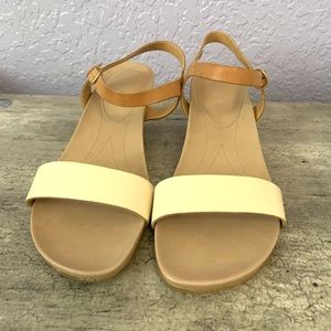 Naturalizer Pale Ivory Wedge Sandals